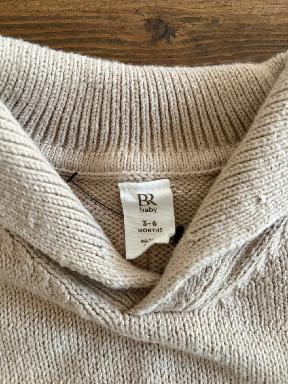 Banana Republic Beige and White Striped Kids Sweater Hoodie